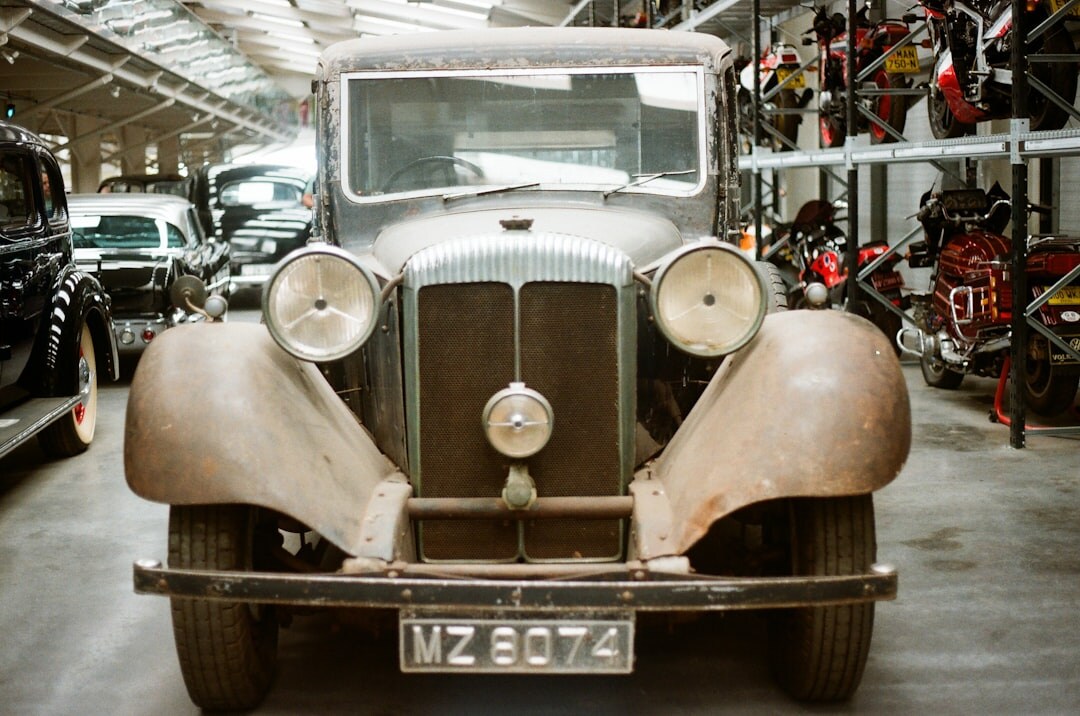 vintage car factory interior