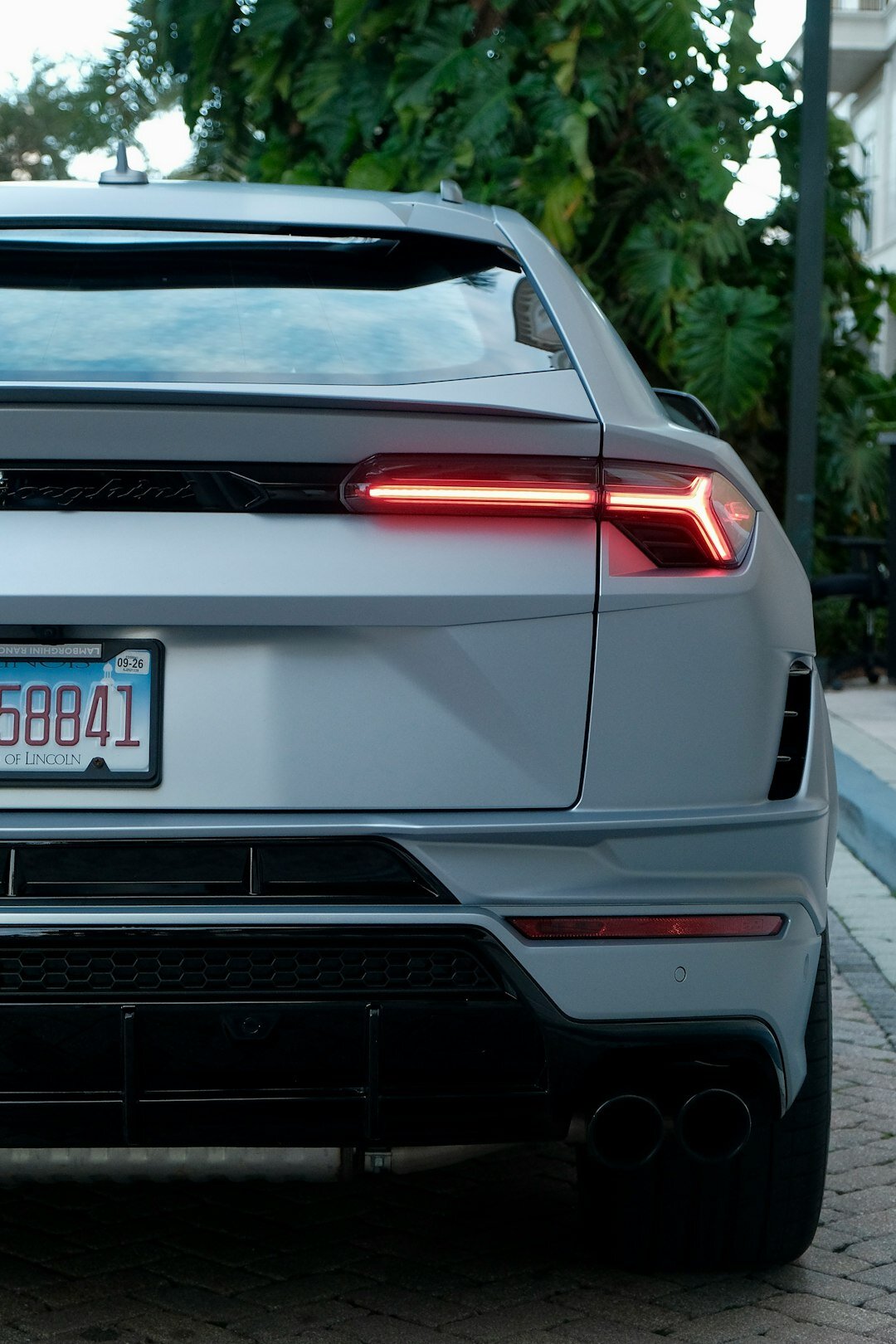 Rear view of a premium grey SUV