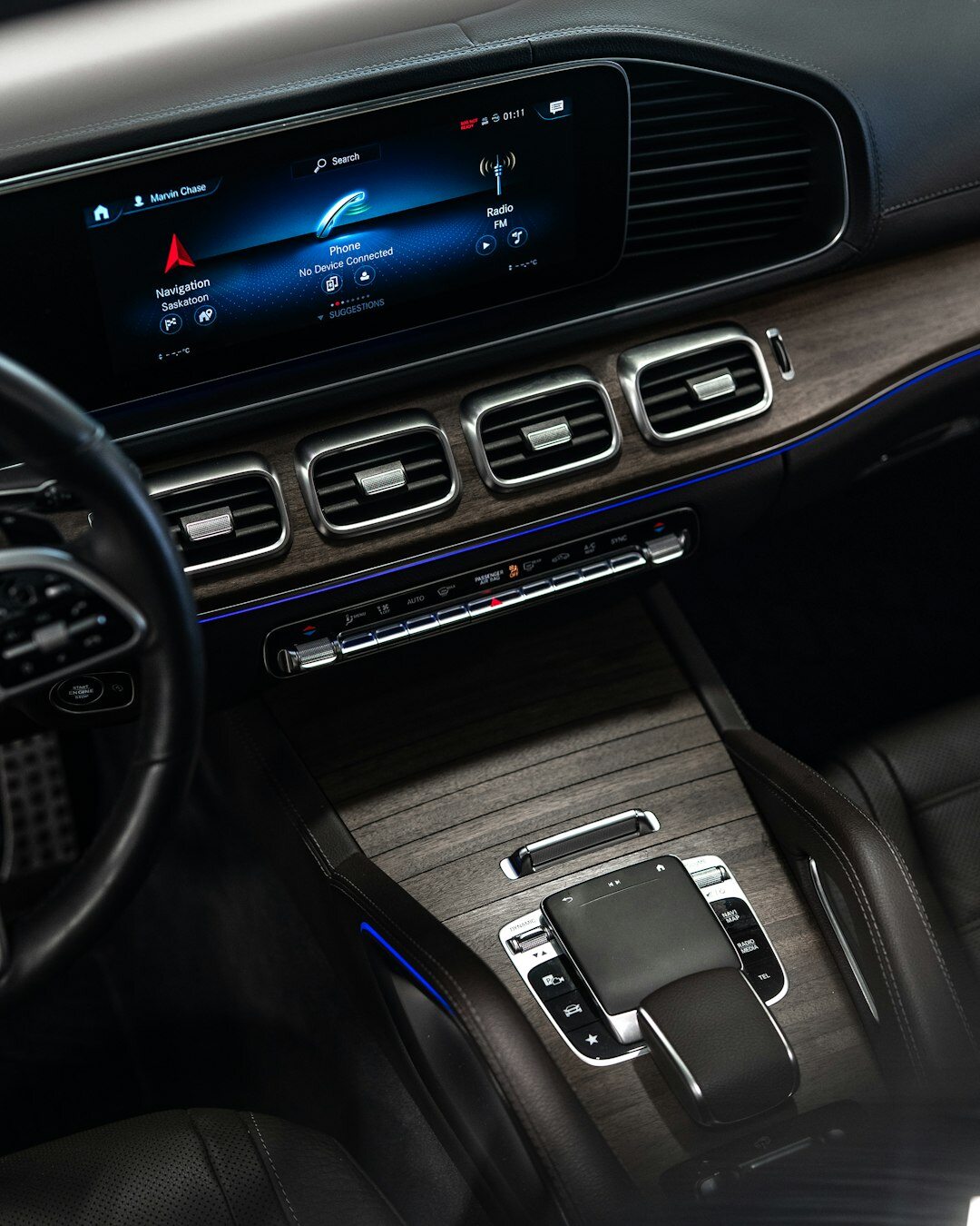Interior dashboard view of a premium SUV